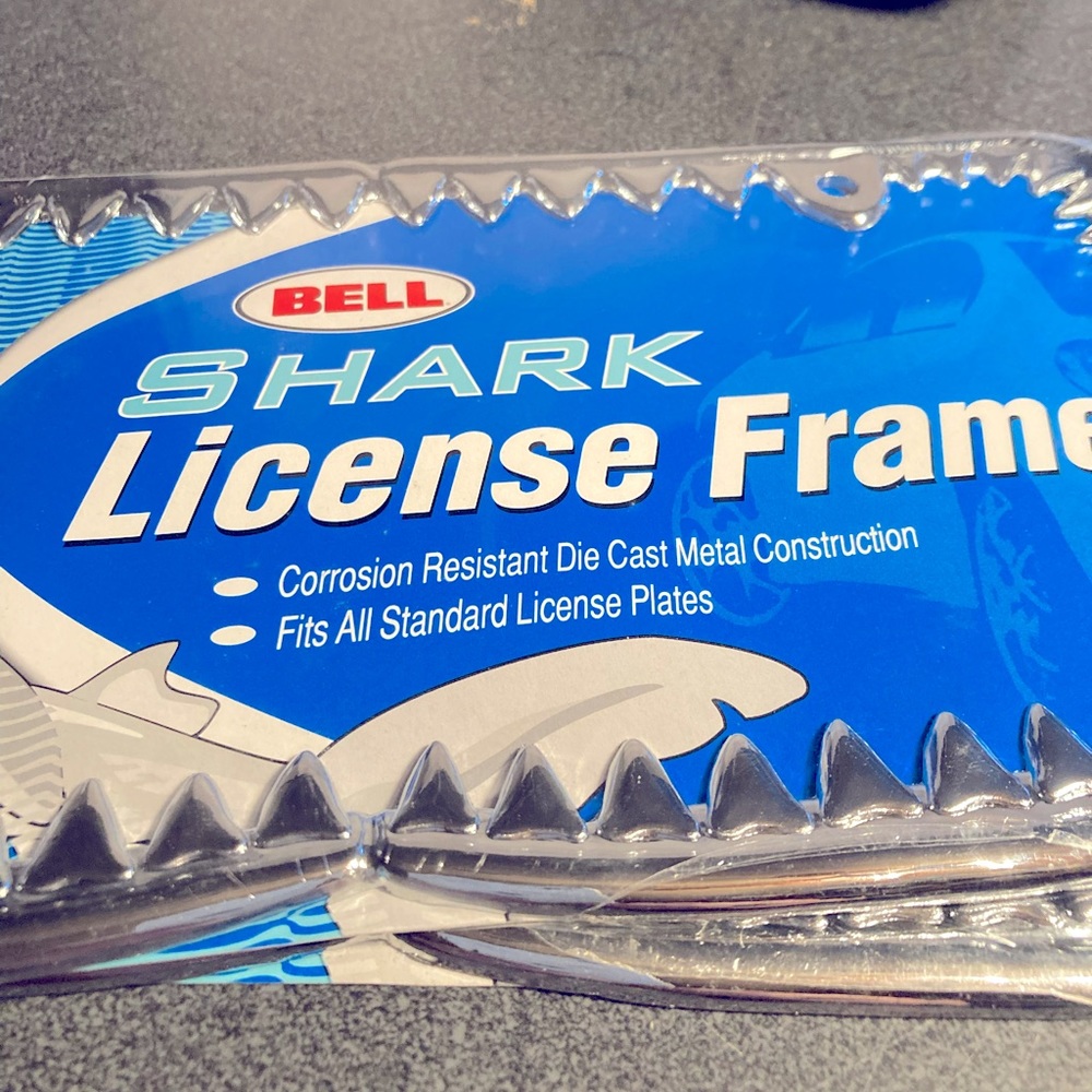 Licence Franes shark mouth fits all standard license plates by Bell   New